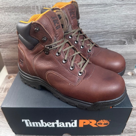 Timberland PRO Other - Timberland PRO TiTAN Work Boots Mens 9 Brown Alloy Safety Toe 6" Gorpcore NEW